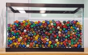 Dice in a fish tank - buy by the cup