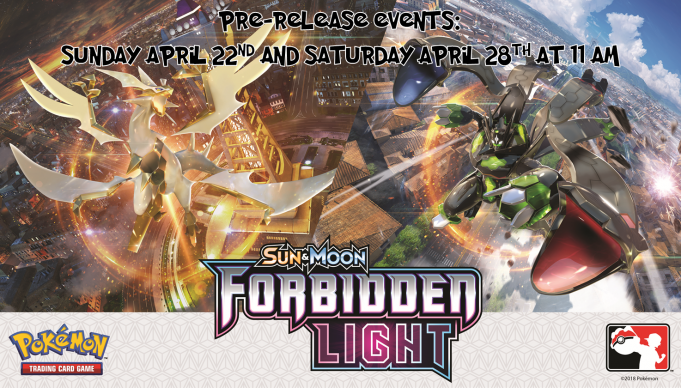 Pokemon Forbidden Light Prerelease Banner