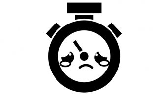 A sad clock face