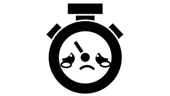 A sad clock face