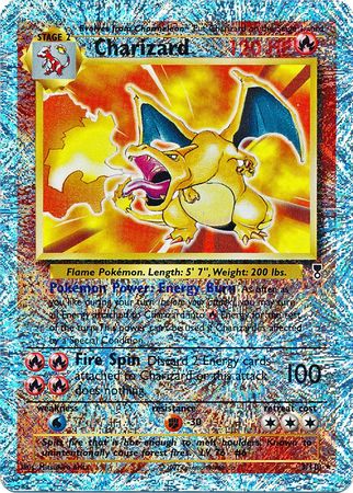 Pokemon Legendary Reverse Holo Charizard Card