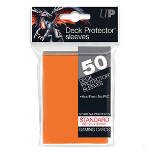 Solid Orange Ultra Pro Standard Deck Protectors/Sleeves