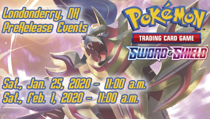 New Hampshire Pokemon Sword and Shield Prerelease Advertising Banner