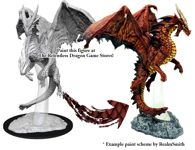 Young Red Dragon figures by WizKids